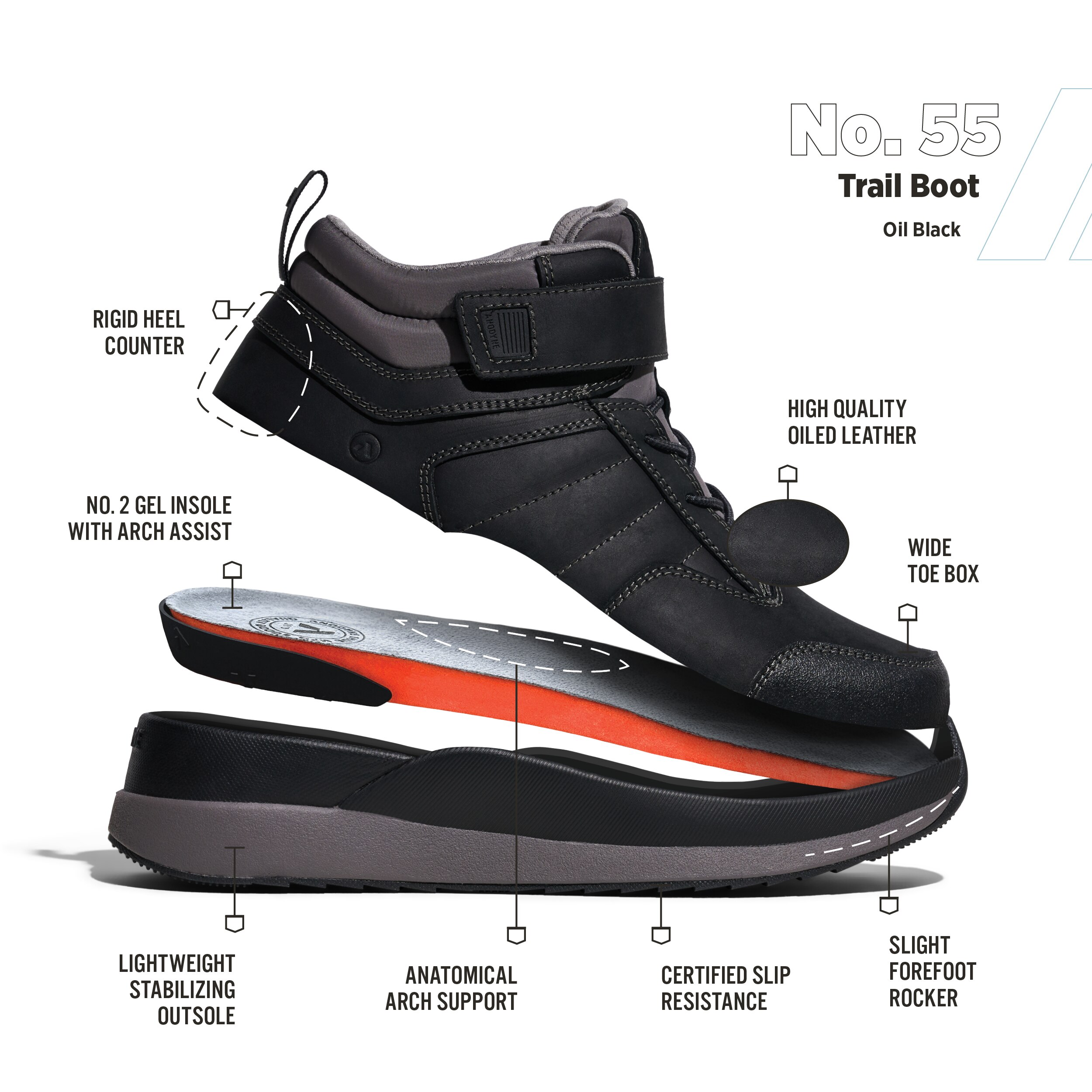 No. 55 Women's Trail Boot (Gen 2) | Anodyne Shoes